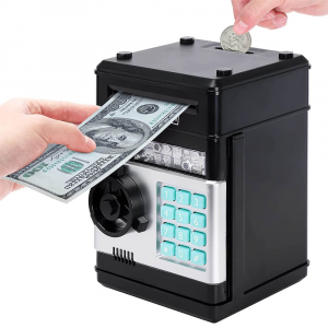 Piggy Bank Electronic Coin Money Bank with Password Protection and Money Scroll Saving Box