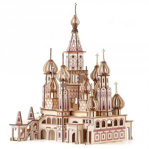 Wooden 3D Puzzle Cathedral St.Basil Cathedrale Russian DIY Building Models Kits