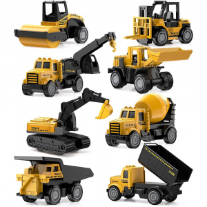 Die Cast Mini Alloy Construction Cars Vehicles with Heavy Duty Bulldozers Excavator Cement Dump Forklift
