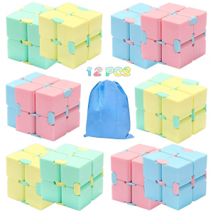  Infinity Cubes Fidget Toy Sensory Stress and Anxiety Relief Fidget Cube Pack 12 PCS