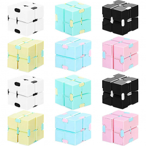  Infinity Cube Mini Fidget Blocks Mini Infinity Cube Tool Magic Puzzle Flip Cube 12 Pieces