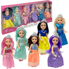 Little Dolls Set with Mini Princess Dolls for Girls Princess Toy Dolls for Dollhouse