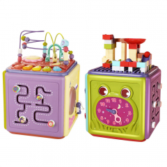 Baby Activity Cube Toy with Multi-Functional Early Educational Play Cube Centers  6 in 1