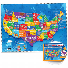 United States Pattern Puzzle for Kids Map Puzzle 50 States with Capitals