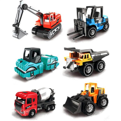 Colorful Mini Engineering Vehicles Toys Set Construction Vehicles Alloy Diecast Car 6 pcs