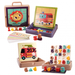 Number Puzzle Sorting Montessori Early Education and Learning Toys 6 in1 