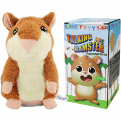 Interactive Stuffed Plush Animal Talking Toy: Talking Hamster Repeats What You Say