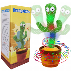 Talking Dancing Cactus Toy Plush Interactive Toys for Toddler