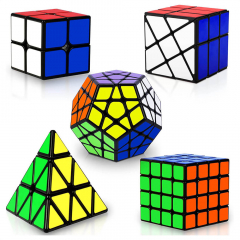 Speed Cube Set Magic Cube Pyraminx Pyramid Megaminx Fenghuolun Puzzle Cube Toy
