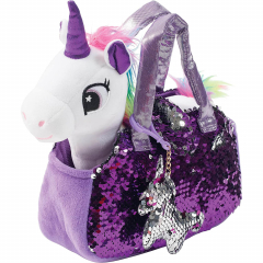Unicorn Plush Pet Toys Set with Purse Gift for Girls