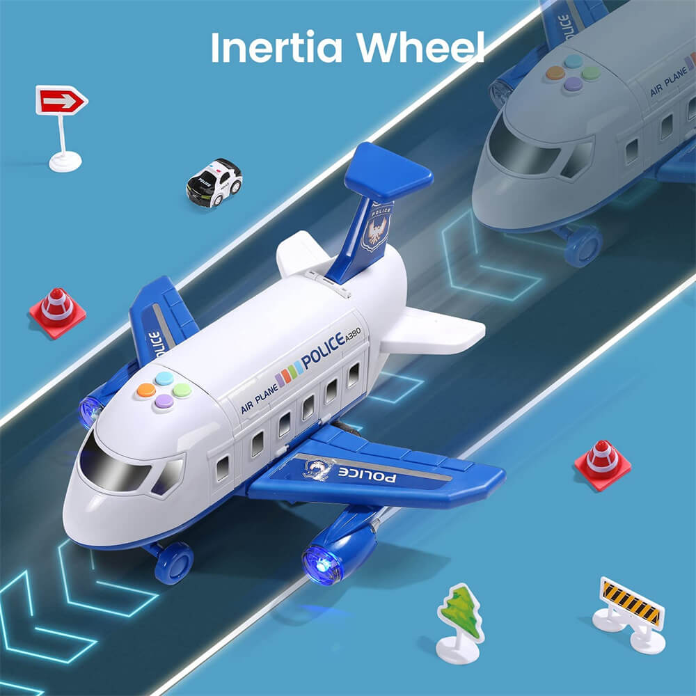 Transport Cargo Airplane Toy Play Set with Vehicle Car Toy